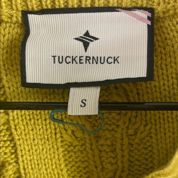 Tuckernuck Yellow Cable Knit Cardigan Sweater Size S - Picture 3 of 7